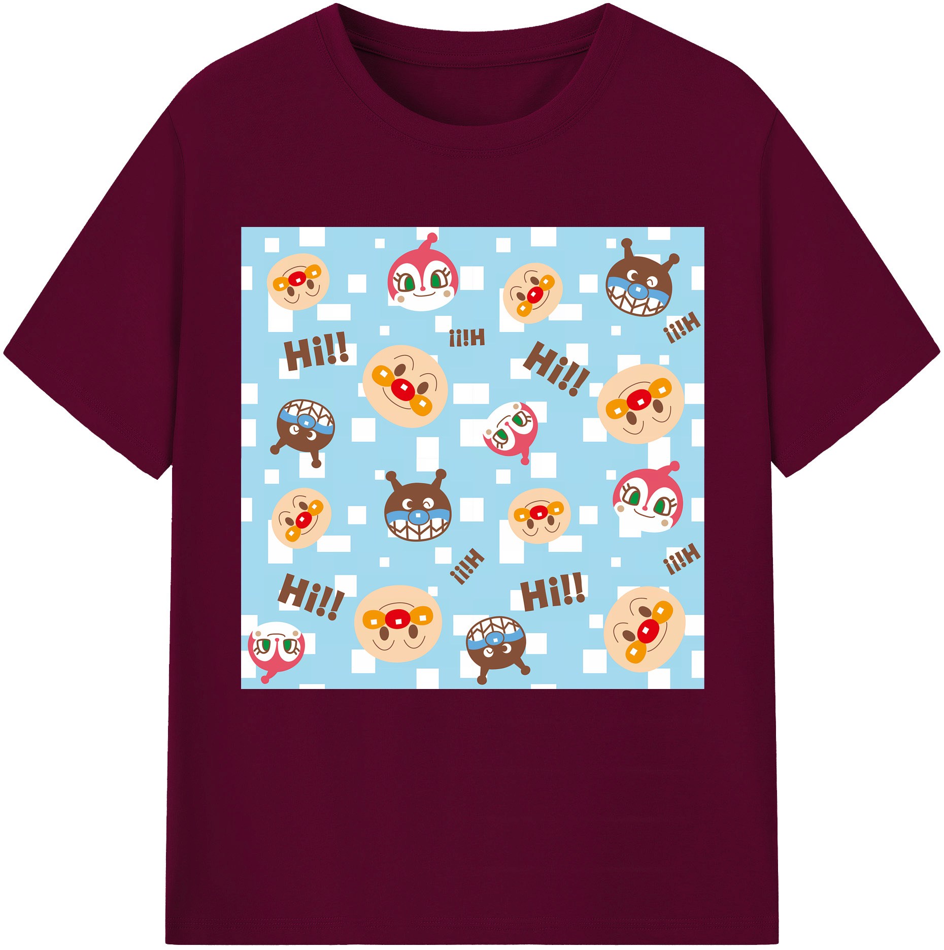 （画像用） アンパンマン Anpanman レディースカジュアルプリントTシャツ（綿100％）